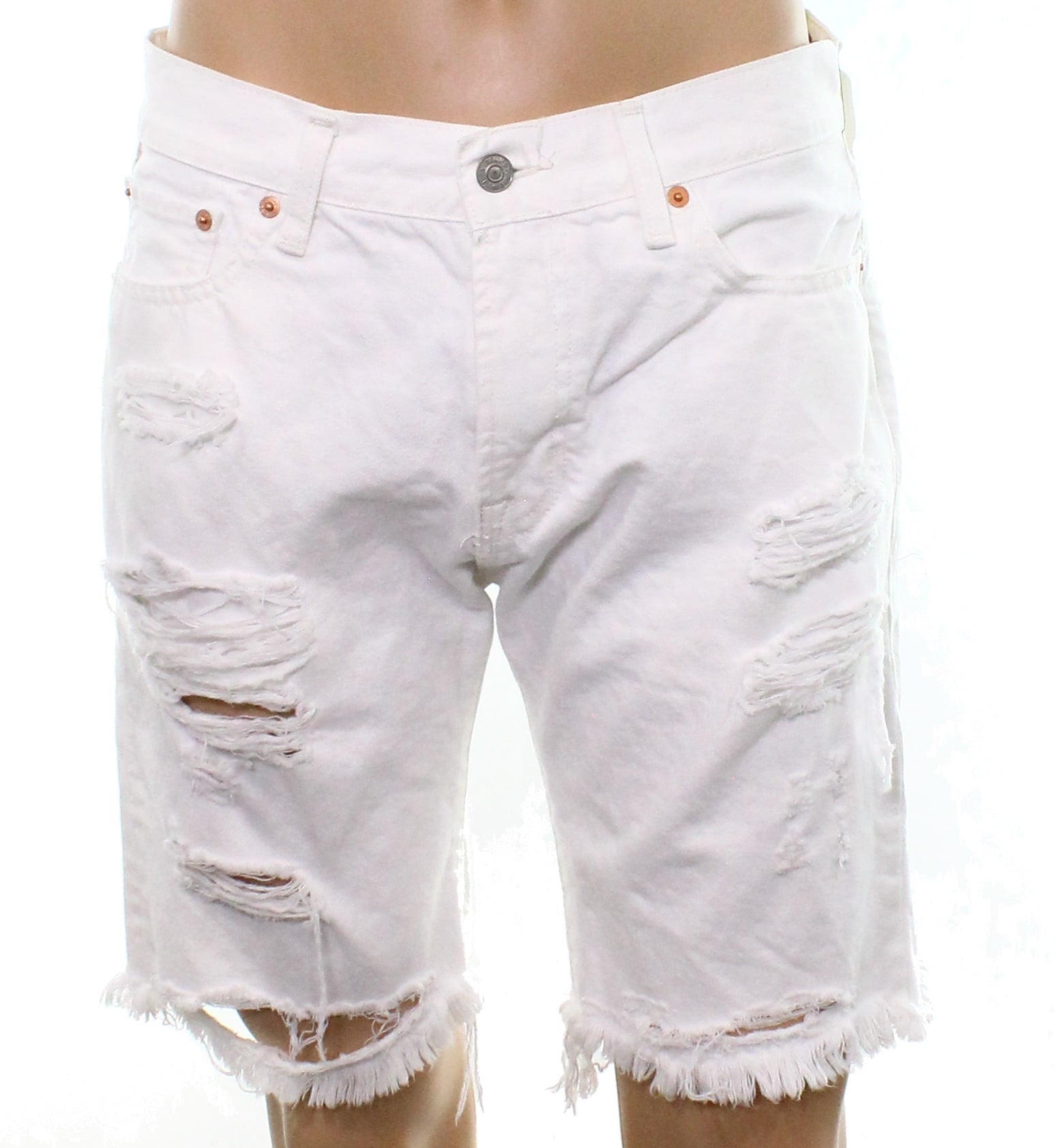 ralph lauren mens distressed denim shorts