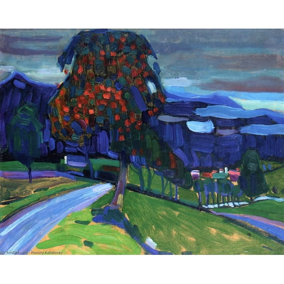 Wall Art Impressions 30x24in Photo Paper Wassily kandinsky - Autumn in Murnau