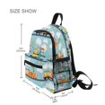 thumbnail image 3 of FORMRS School Backpack with Front Zippered Pocket 12" Elementary Student Travel Daypack, Cartoon Train Pattern, 3 of 6