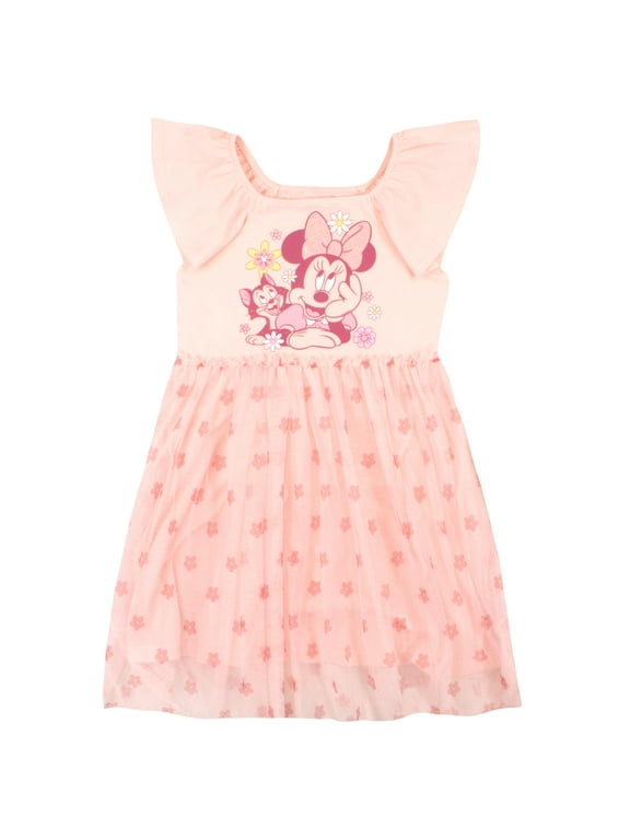 Disney Princess Girls Romper Rapunzel Graphic Jumpsuit with Tulle Skirt ...