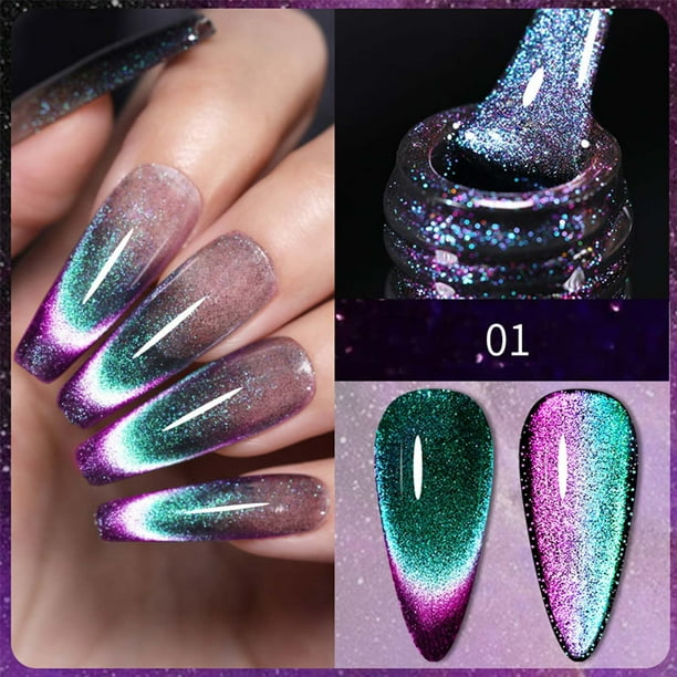 Gel de uñas transparente para esculpir uñas, esmalte de uñas magnético, esmalte de uñas de inmersión, esmalte de uñas artístico, 7,3 ml, goma de metilo