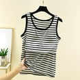 thumbnail image 7 of Tittly Tank Tops Vest for Women Women Sleeveless Striped Spaghetti Strap Crop Tank Backless Slim Fit Aesthetic Going Out Tops With Chest Cushion Halter Tops for Women Spring Tops for Women White L, 7 of 7
