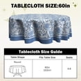 thumbnail image 6 of Spring Summer Flower Tablecloth 60 inch Round Table Cloth Blue Floral Table Cloths Summer Tablecloths for Kitchen Dining Decorations Holiday, 6 of 7