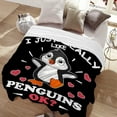 thumbnail image 5 of Penguin Blanket,Fleece Lightweight Throws with Cute Penguins Animals for Kids Girls Women,Super Soft Flannel Blankets,Warm Sheet Suitable for All Season,60"x80", 5 of 6