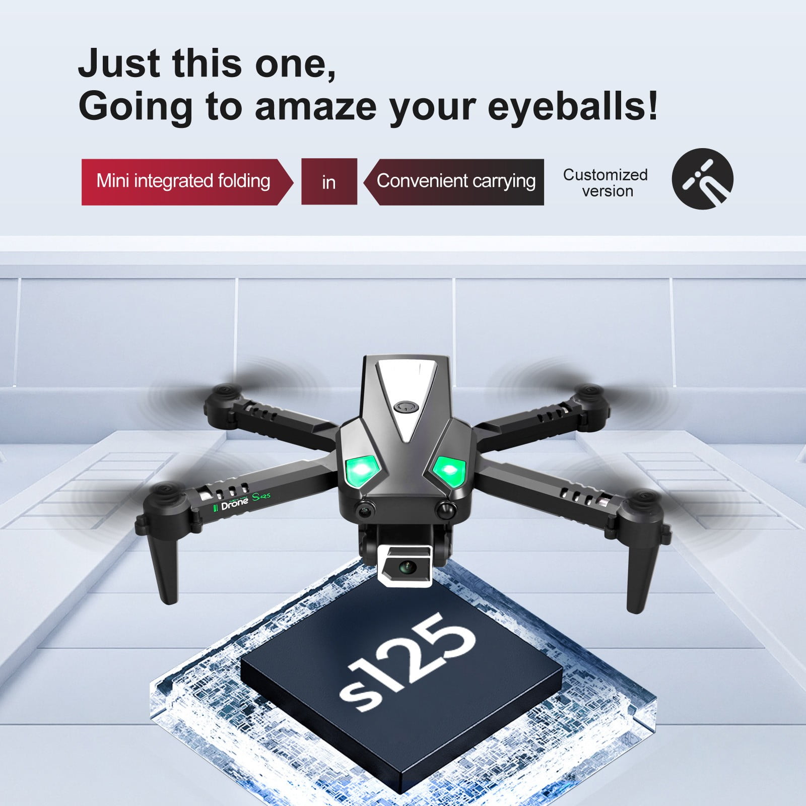 ESULOMP Drone with Dual 1080P HD FPV Camera Remote Control Toys Gifts for Boys Girls with Altitude Hold Headless Mode Start Speed Adjustment