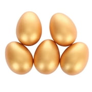 Fridja Simulation Easter Eggs Wooden Fake Eggs 2.3 inch Solid Eggs 5pcs