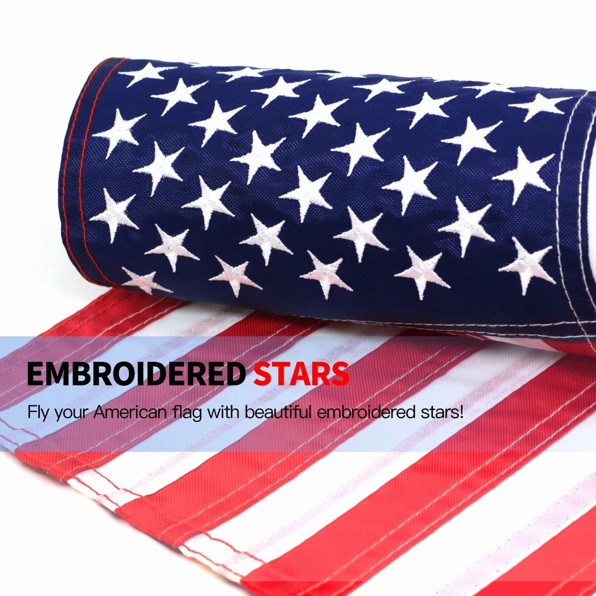 PURELY- Anley American Us Garden Flag Usa Patriotic Yard Flags Embroidered 18X12.5 In