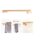 thumbnail image 2 of Raindrops 1pc Simple Towel Rack Wooden Single Towel Bar No Punch Storage Rack Towel Hanger for Bathromm Kitchen Home (45CM), 2 of 8