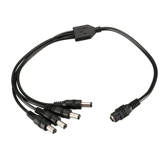 CCTV Security Camera Female to Male 5.5x2.1mm 4 Channel Splitter DC Power Cable