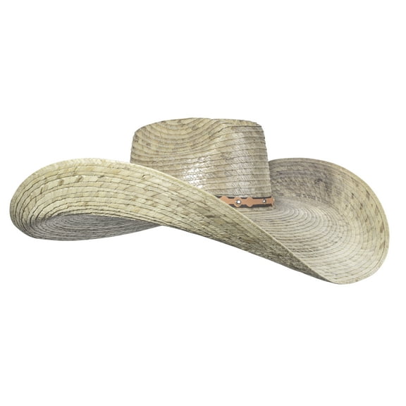 Oversized Cowboy Wide Brim Straw Hat Natural