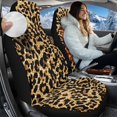 thumbnail image 3 of Binienty Leopard Print Vehicle Seat Covers Fuzzy Soft Plush Car Seat Covers Set Front Seats Universal Auto Bucket Cushion Washable Automotive Accessories, 3 of 8