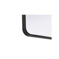 thumbnail image 4 of Elegant Decor Contour Metal Rectangle Mirror 30x36 in Black, 4 of 11