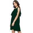 thumbnail image 2 of eloria Women's Roundneck Partywear Sleevless Midi dress With Frilled Design, Color : Bottle Green | Size : 3XL, 2 of 6
