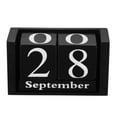 thumbnail image 3 of Uxcell Vintage Wood Block Perpetual Calendar, Reusable Wooden Month Date Display Blocks for Desk 3.7", Black, 3 of 4