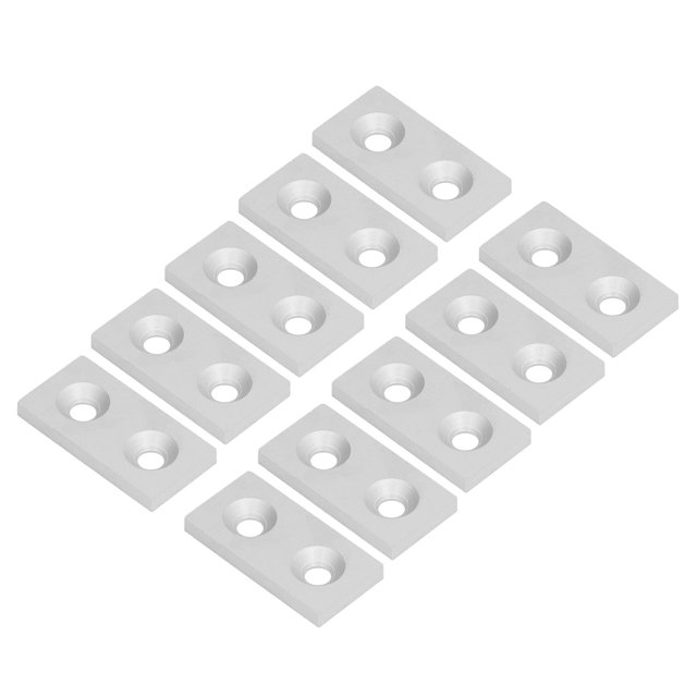 Tapa de extremo de perfil de aluminio Bling Bling 10 piezas 3060 Orificios dobles plata