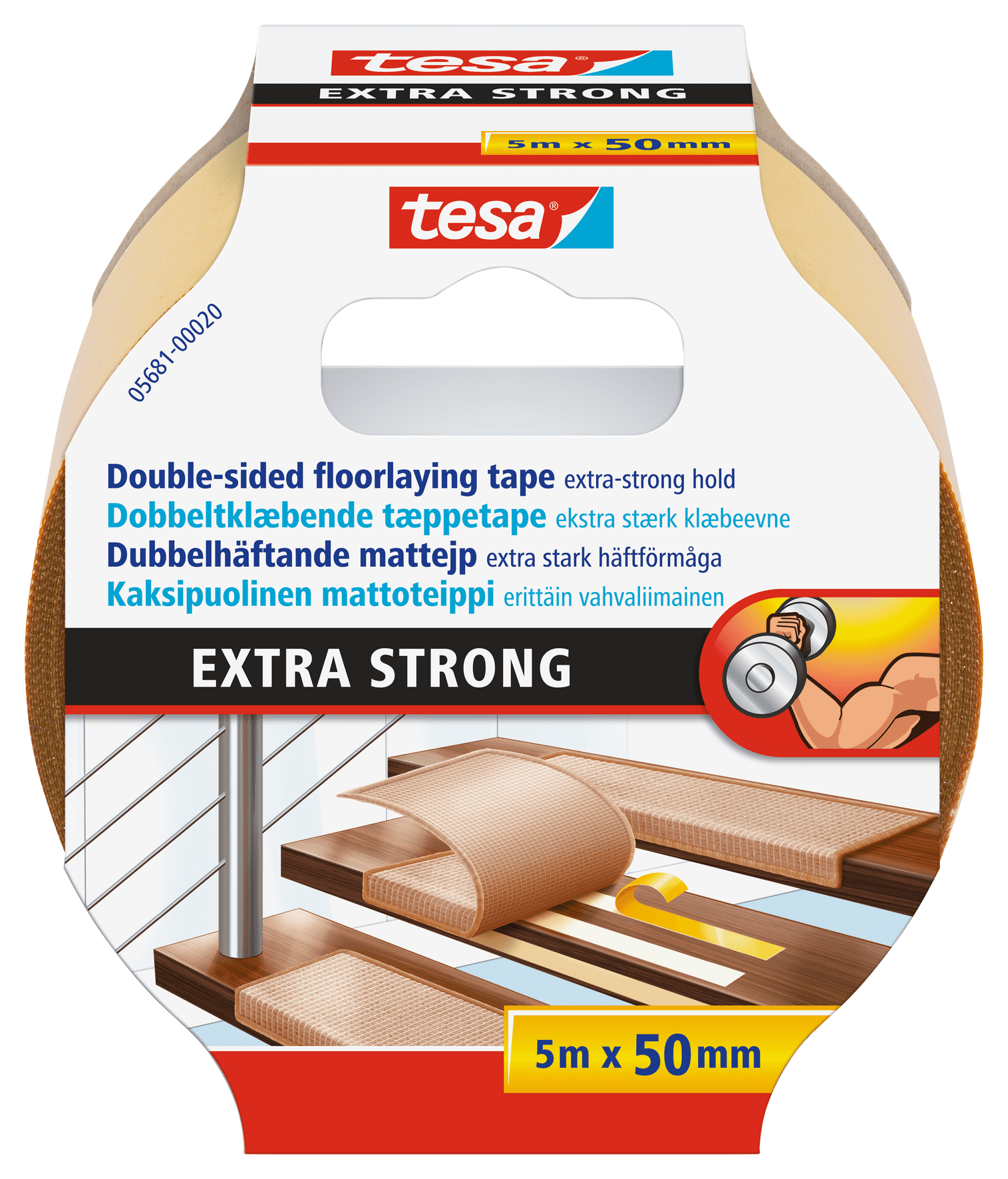 tesa® 55741 Extra Strong Double Sided Tape 19mm x 5m