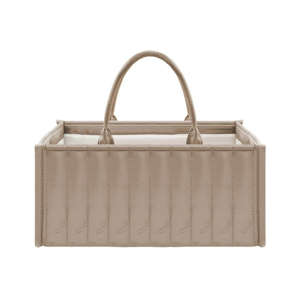 Kbndieu Organisateur de Couches pour Nourrissons Panier Élégant Rangement Portable avec Séparateurs et Poignée de Transport Organisateur de Couches Suspendu Imperméable pour Voyage en Voiture et Organisation et Rangement à Domicile