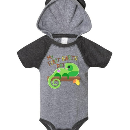 

Inktastic My First Earth Day- cute lizard Gift Baby Boy or Baby Girl Bodysuit