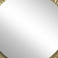 thumbnail image 3 of Hammered Metal Encased Mirror with Marble Base, Gold and White - Saltoro Sherpi, 3 of 5