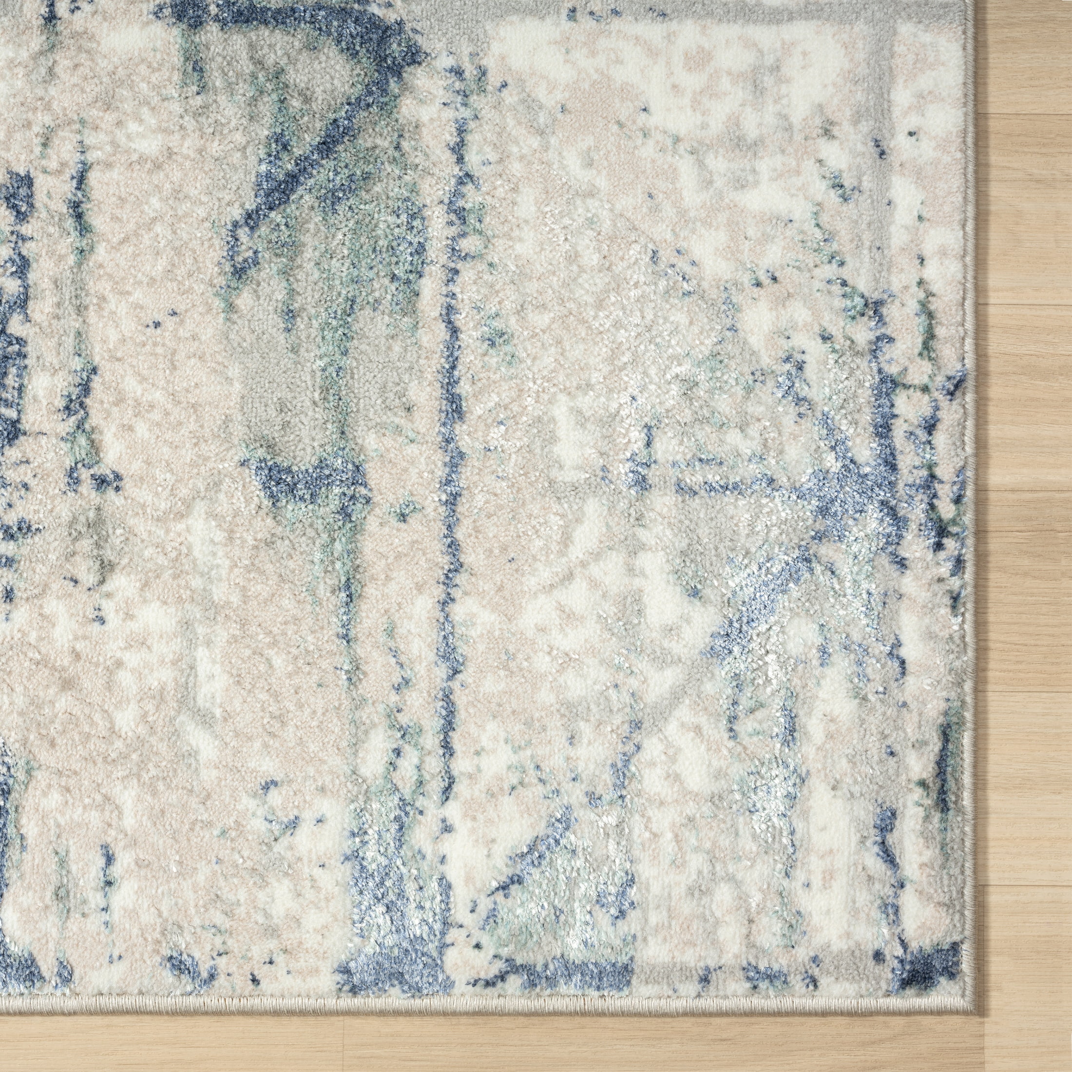 Harlow Hill Bethany 5' x 7' Blue/Gray Diamond Durable Indoor Area Rug