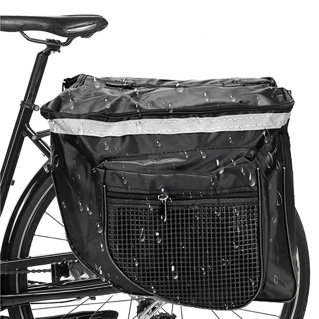 Bicycle Panniers Waterproof Reflective Pannier Bag Multifunction Bike Rack with Pockets Cycle