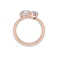 thumbnail image 2 of 1.00 Carat Excellent Princess & Pear Cut Natural Diamond Unique Band for Engagement Solid 14K Rose Gold Size 8.5, 2 of 8