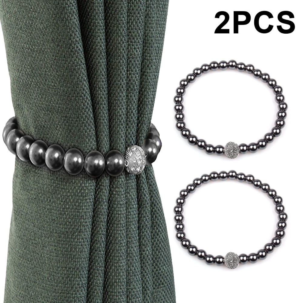 Details about   2Pcs Magnetic Curtain Strap Buckle Holder Pearl Beads Tie Backs Clips Decoration 