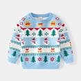 thumbnail image 2 of KYAIGUO Toddler Kids Knit Sweater Boys Girls Long-sleeved Sweater Crewneck Snowman Sweater for 2-7Y, 2 of 5
