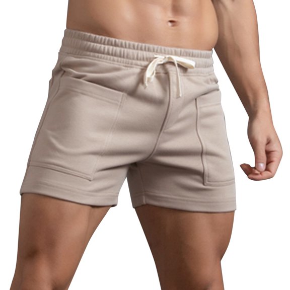 Sngxgn Men's Dress Shorts Flat Front Lightweight Casual with Pockets(Khaki,L)