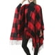 thumbnail image 5 of Poncho tipo capa abierto con frente cálido para mujer, chales con bloques de color, cárdigan de invierno, ponchos estampados para mujer, 5 of 6