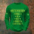 thumbnail image 2 of IWRICH Men's St. Patrick's Day Shirt Waffle Irish Shamrock Printed Shirts Crewneck Long Sleeve Slim Muscle Tops Holiday Clothes Green S, 2 of 3