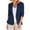 Dark Blue, variant on Winter Flax Elbow-Length Loose Fit Blazer Jackets for Women Gray Cover-Up Solid Color Lapel Wedding Linen Suit Casual 44989 Stretchy Ruched Sleeve Lightweight Work Office Jacket With Pockets S