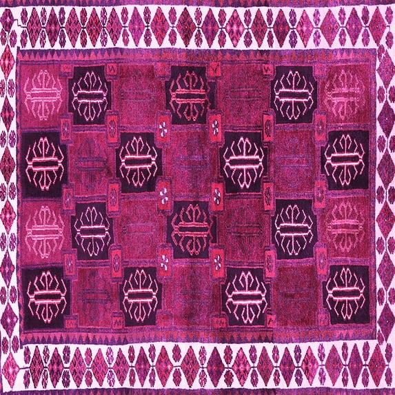Ahgly Company Indoor Square Persian Pink Traditional Area Rugs, 3' Square