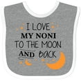 thumbnail image 3 of Inktastic I Love My Noni to the Moon and Back Boys or Girls Baby Bib, 3 of 4
