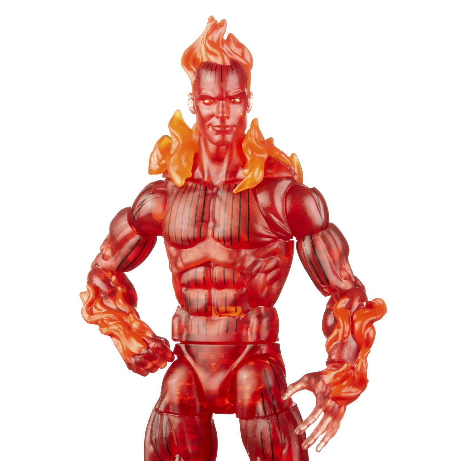 Hasbro Marvel Legends Series Retro Fantastic Four The Human Torch 6-inch Action Figure Toy, Includes 5 Accessories