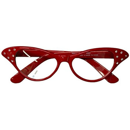 Flirting with the 50's Rhinestone Cat Eye Glasses