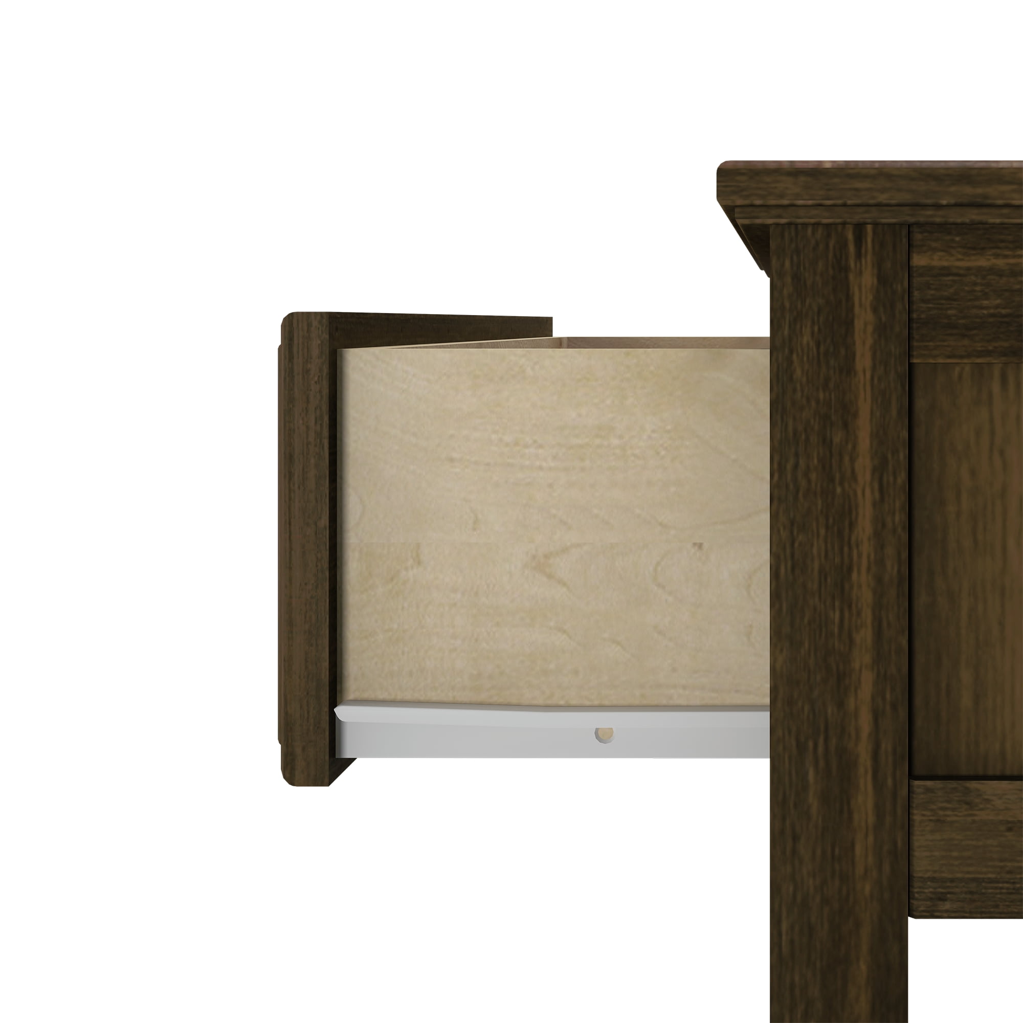 Max & Lily Nightstand with Storage Drawer, Small Solid Wood Bedside, Side Tables for Bedroom