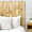 Boho Whitewash, variant on Barn Walls California King Headboard Graywash Finish, Solid Wood Wall Mount with Smooth Natural Wood Grain