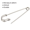 thumbnail image 4 of Uxcell 2.95 Inch Large Metal Sewing Pins Safety Pins for Office Home Silver Tone 40 Pack, 4 of 5