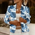 thumbnail image 6 of AXXD Long Sleeve Solid Print Zipper Fashion Cardigan Jackets for Women Clearance Under $10.00 Blue Size L(Us:8), 6 of 6