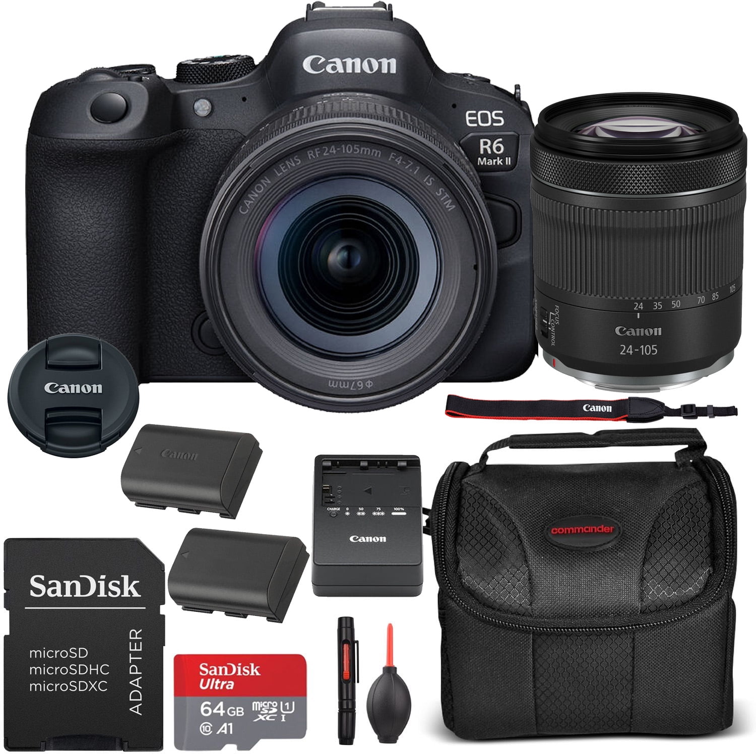 Canon EOS R6 Mark II Full Frame Mirrorless Camera Bundle with RF
