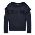 thumbnail image 2 of Polo Ralph Lauren Big Girls Ruffled Cotton-Modal Top, 2 of 2