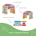 thumbnail image 2 of Guidecraft Community Buildings: Set of 6 Wooden Block Play Buildings (Fire Station, Police Department, Hospital, School, Grocery Store & Service Station) - Kids Learning and Educational Toys, 2 of 14