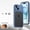 Blue, variant on Metal Shockproof Bumper Frame for iPhone 15, Magnetic PC Protective Frame with Speaker Dust Cover, Snap Buckle Switch and Fine Hole Camera Protective Ring, Orange