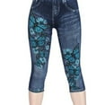 thumbnail image 3 of Beugl Womens Jeans Clearance, Women's Casual Butterfly Printed High Waist Jean Capris High Rise Jeans for women High Waisted Jeans for Women Dark Blue L, 3 of 7