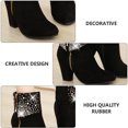 thumbnail image 4 of EeaseMX 1 par de delicadas botas de tacón para otoño e invierno para mujer, botines cortos para boda, 4 of 8