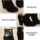 thumbnail image 4 of EeaseMX 1 par de delicadas botas de tacón para otoño e invierno para mujer, botines cortos para boda, 4 of 8