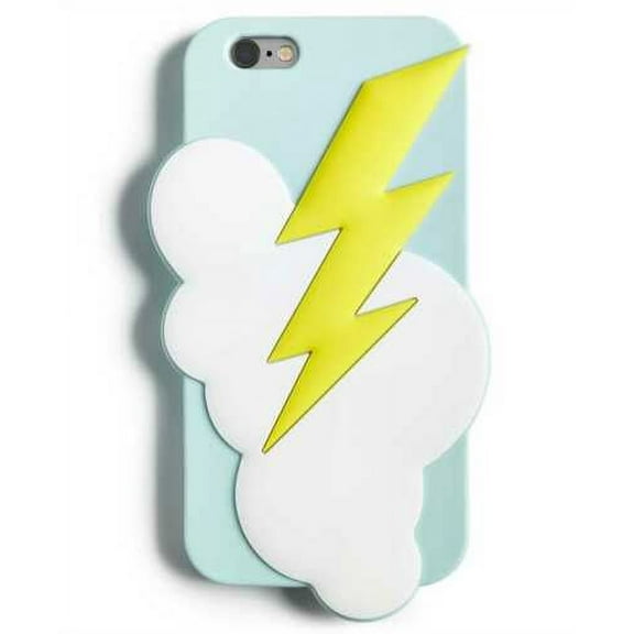 Twelve NYC Lightning Silicone Gel Case For iPhone 7 Light Blue and White