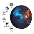 thumbnail image 4 of Fotbe Red And Blue Fire Dragon C Funda de Llanta de Repuesto con Estampado, Engrosada, Ajuste Universal para Jeep, Remolque, RV, SUV, Camión-15 inch, 4 of 6