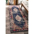 thumbnail image 1 of nuLOOM KKCB26B Faded Oriental Eva Runner Rug, 2` 6" x 12`, Navy, 1 of 5